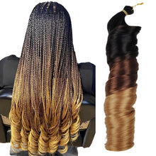 Load image into Gallery viewer, 24 INCH 150g Loose Body Wave Pony Style Spiral Curl Crochet Braid French Curls Synthetic Hair Extensions Curly Braiding Hair