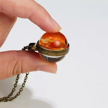 Load image into Gallery viewer, Glow in The Dark Planets Glass Ball Necklace