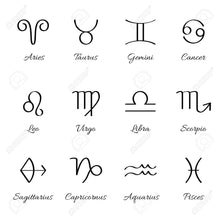 Load image into Gallery viewer, Glow in the dark zodiac sign necklace/ Moon pendant necklace/ Glass Gem necklace