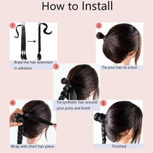 Load image into Gallery viewer, Braideable Ponytail ,Extensions, Long Synthetic Hair Piece, Pony Tail with Hair Tie, Summer Braid Hairpiece, Wrap Jumbo Braided Ponytail