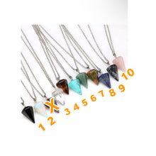 Load image into Gallery viewer, Crystal Wire Wrapped Necklaces, Rose Quartz, Amethyst, Opal Healing Stone Chakra Point Birthstone Gemstone Necklaces