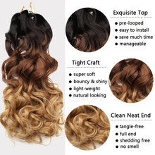 Load image into Gallery viewer, 24 INCH 150g Loose Body Wave Pony Style Spiral Curl Crochet Braid French Curls Synthetic Hair Extensions Curly Braiding Hair
