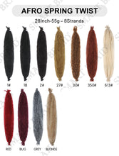 Load image into Gallery viewer, 24”  Kinky Marley Braid Hair Spring Afro mini Twist Crochet HairBulk Extensions Faux Los Braid For African Women 24 inch 60g
