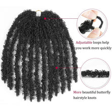 Load image into Gallery viewer, Butterfly Locs Crochet Synthetic Hair 18Inch Soft Distressed Butterfly Los Faux Crochet Hair Butterfly Locs Nu Faux
