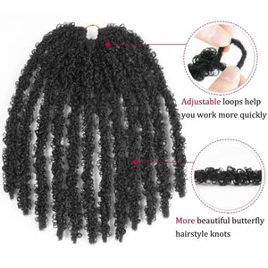 Butterfly Locs Crochet Synthetic Hair 18Inch Soft Distressed Butterfly Los Faux Crochet Hair Butterfly Locs Nu Faux