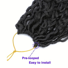 Load image into Gallery viewer, 18 Inch 14 Strands River Goddess Locs Crochet Hair Wavy With Curly Ends Pre-loop Synthetic Crochet Braids Twist Braiding Goddess Faux Locs Hair
