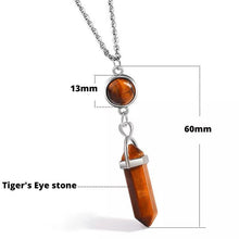 Load image into Gallery viewer, Crystal Necklace, Crystal Point Necklace, Crystal Choker, Crystal Pendant Necklace, Crystal Pendulum, Opalite necklace, Crystal Pendant
