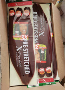3X bundles of 52” Pre Streched X-Pression Braiding Hair outre braids