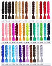 Load image into Gallery viewer, 24‘’ Jumbo Braiding Hair Extensions, Kanekalon Box Braids Crochet Synthetic Wig, Jumbo Braid Hair, Long Artificial Fake Hair for Women Kids
