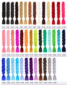24‘’ Jumbo Braiding Hair Extensions, Kanekalon Box Braids Crochet Synthetic Wig, Jumbo Braid Hair, Long Artificial Fake Hair for Women Kids