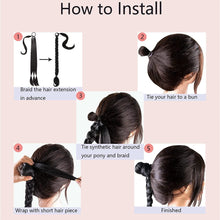 Load image into Gallery viewer, Braideable Ponytail ,Extensions, Long Synthetic Hair Piece, Pony Tail with Hair Tie, Summer Braid Hairpiece, Wrap Jumbo Braided Ponytail
