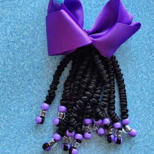 Solid Color Braided Ponytail Set