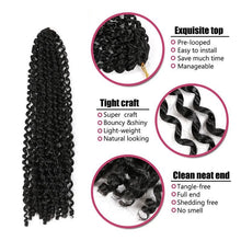 Load image into Gallery viewer, 18” Passion Twist Hair 6 PACKS 132 strands Crochet Braid Extensions Water Wave Synthetic Crotchet Braids crochet Braiding Hair
