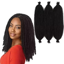 Load image into Gallery viewer, 24”  Kinky Marley Braid Hair Spring Afro mini Twist Crochet HairBulk Extensions Faux Los Braid For African Women 24 inch 60g
