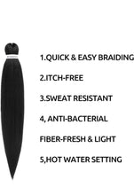 Load image into Gallery viewer, Kanekalon pre stretched Braiding Hair 52 inches 90g
